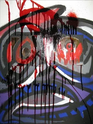 Autoportrait 1h20, peinture, 2013, Agathon