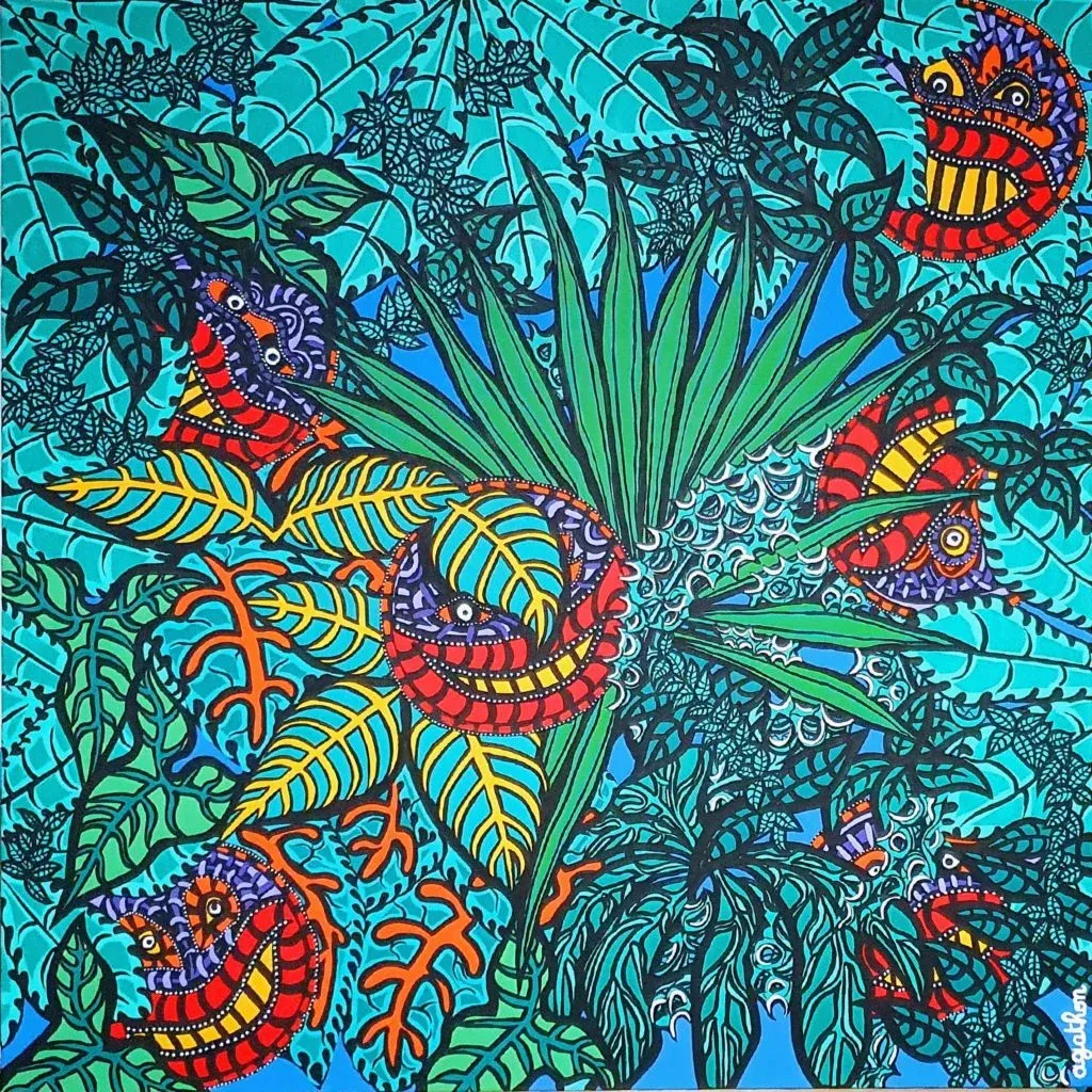 Baboules come back, peinture, 2022, Agathon