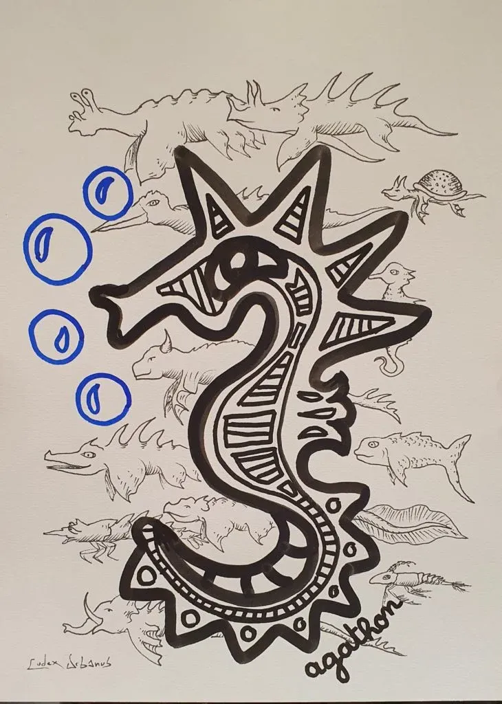 Collab Agathon × Codex Urbanus, peinture, 2022, Agathon