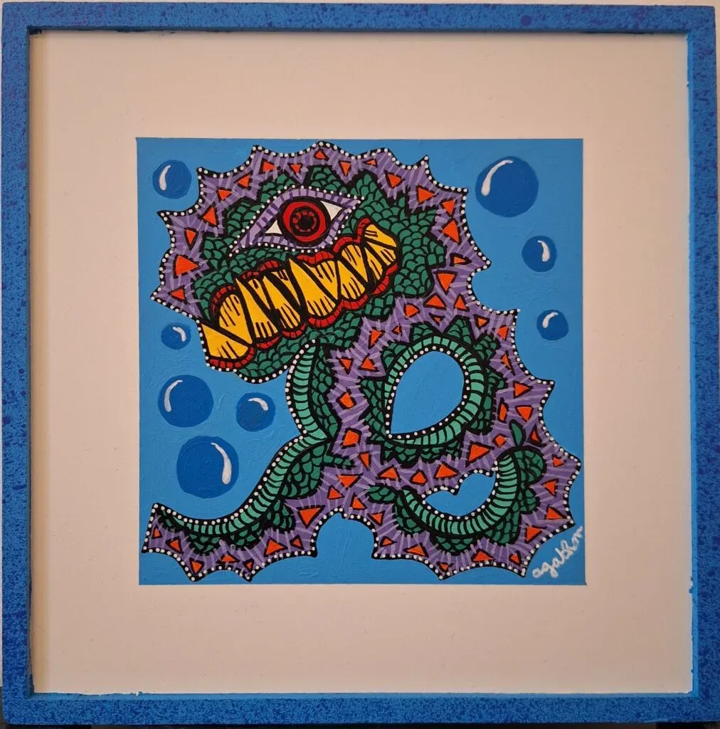 Dragounet 2, peinture, 2024, Agathon