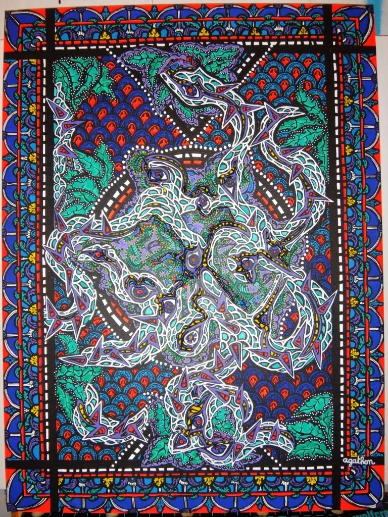 Gorgone, peinture, 2016, Agathon