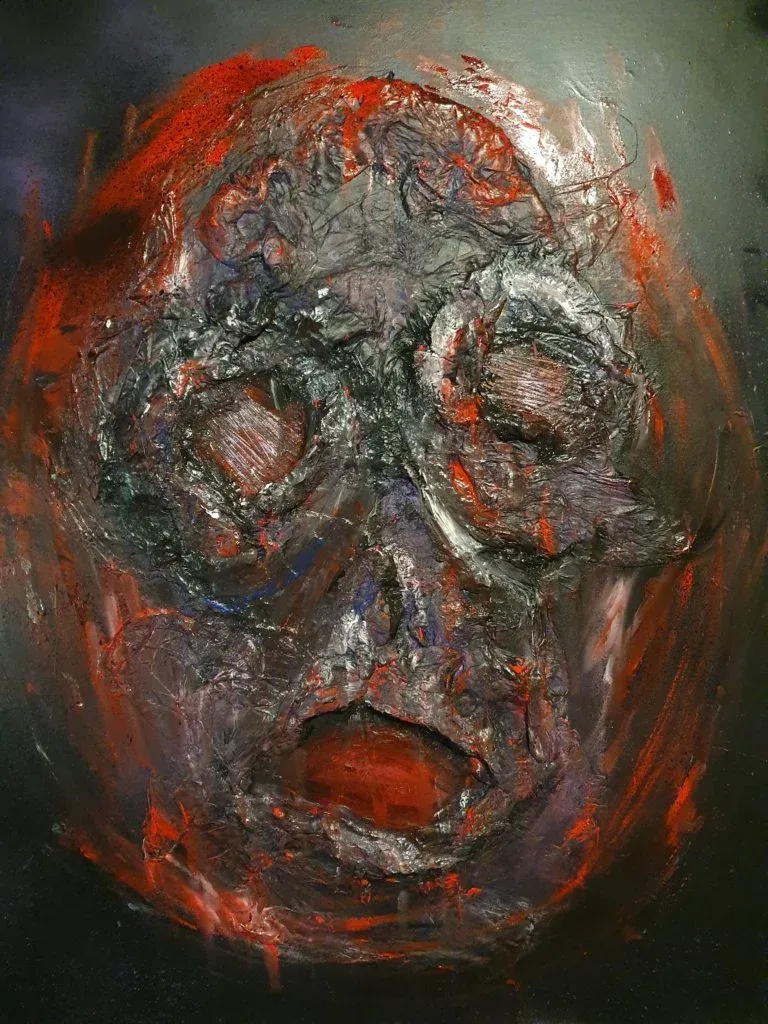 Harcèlement scolaire (portrait), peinture, Agathon