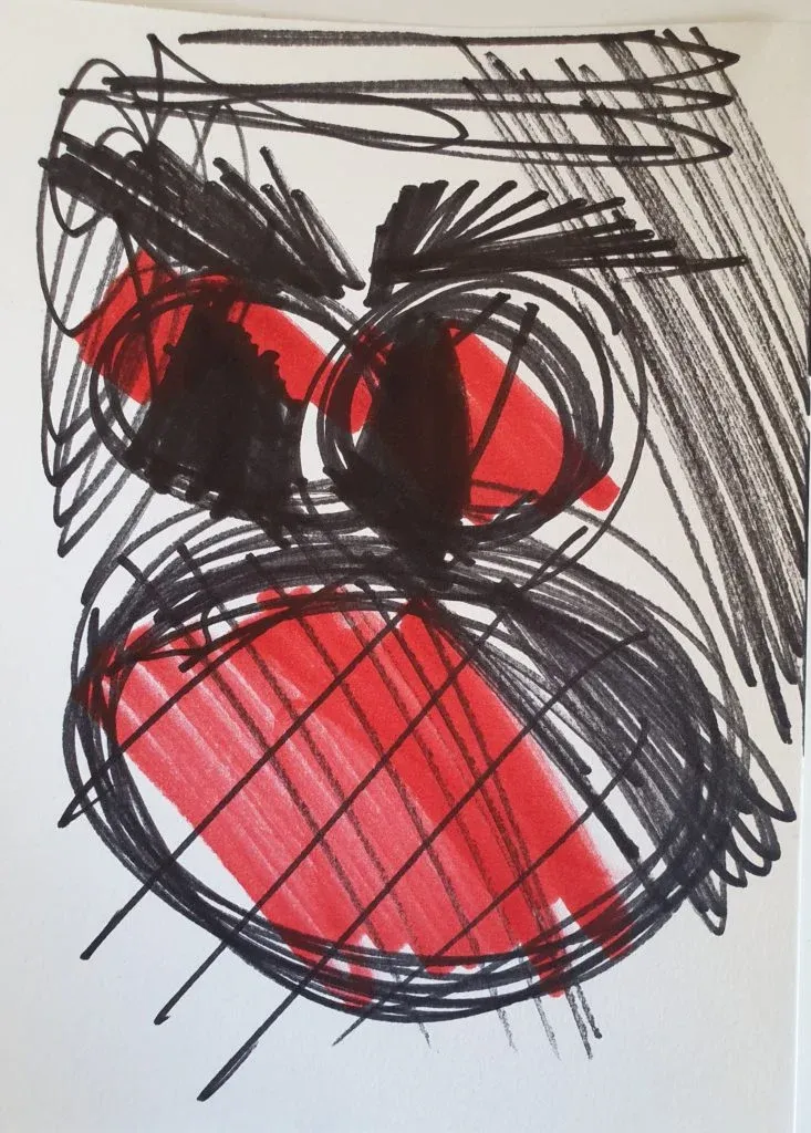 Le cri sourd, peinture, Agathon