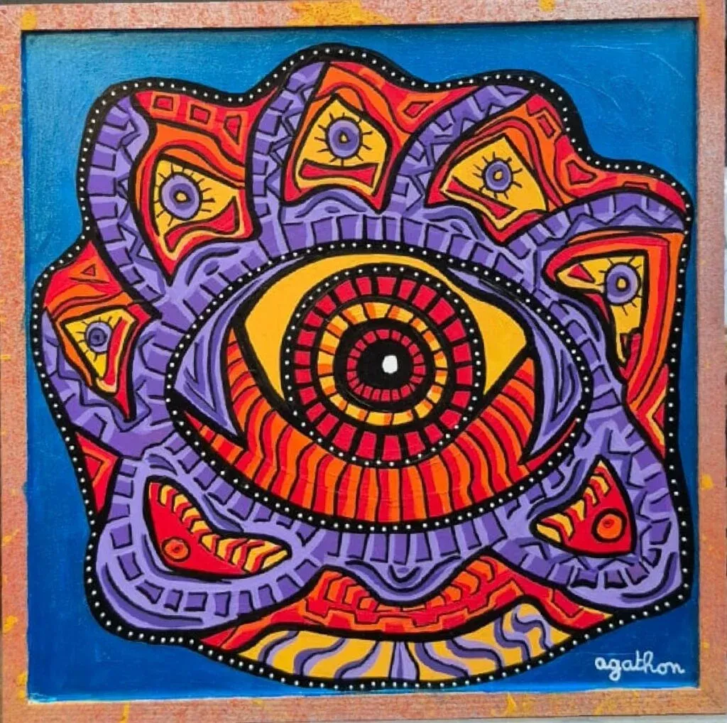 Œil de vie, peinture, 2025, Agathon
