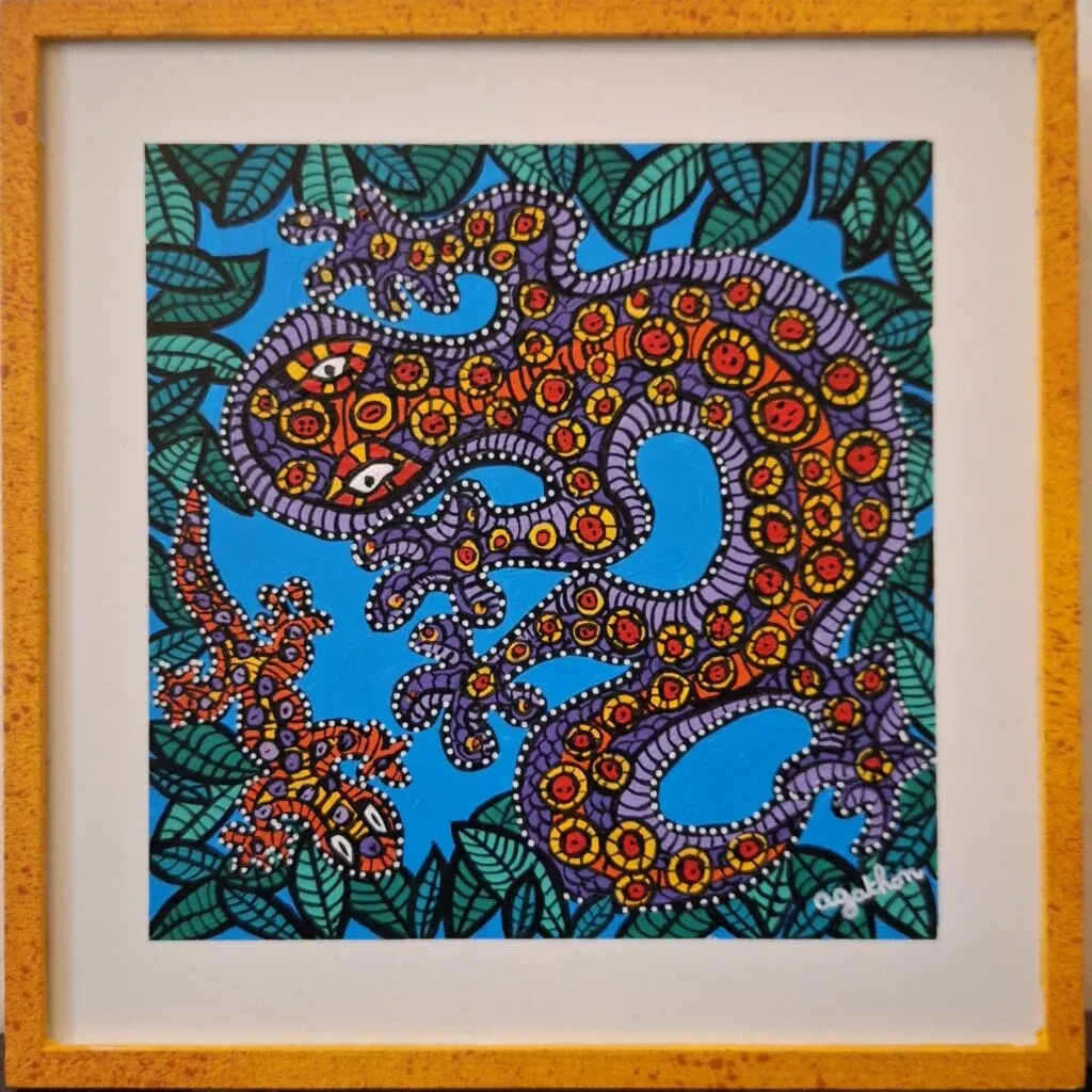 Pitilézard, peinture, 2024, Agathon