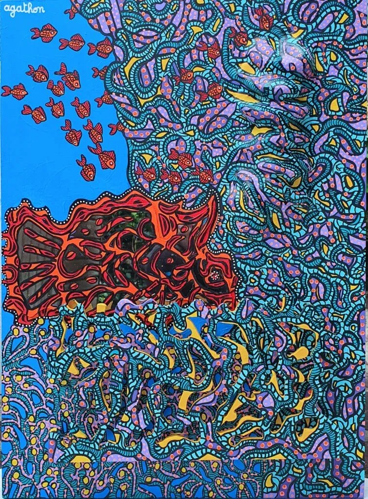 Poisson timide, sculpture, 2022, Agathon