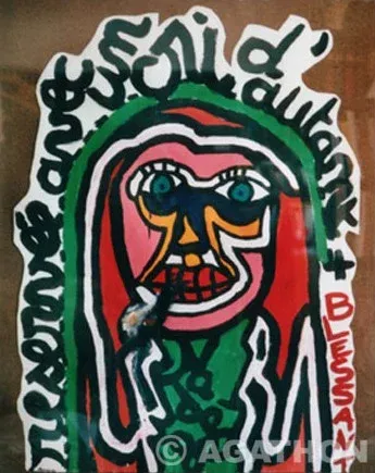 Nadège, peinture, 1997, Agathon