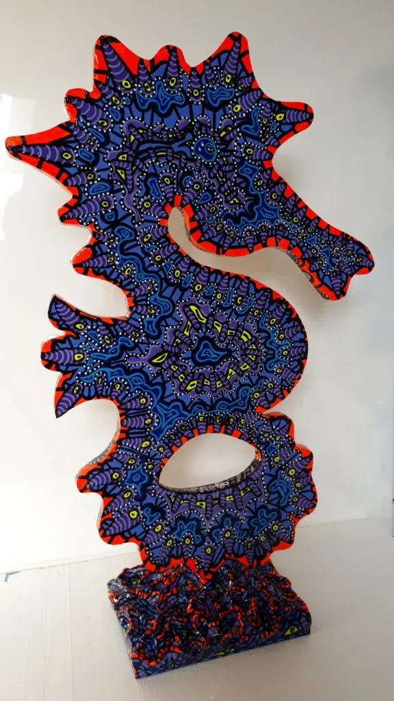 Totem Hippocampe, sculpture, 2019, Agathon