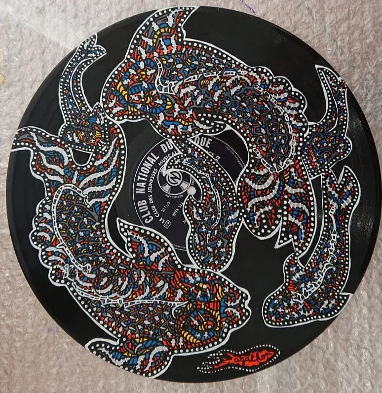 Vinyle Carpes, peinture, 2020, Agathon